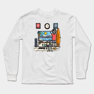 stay home stay chill Long Sleeve T-Shirt